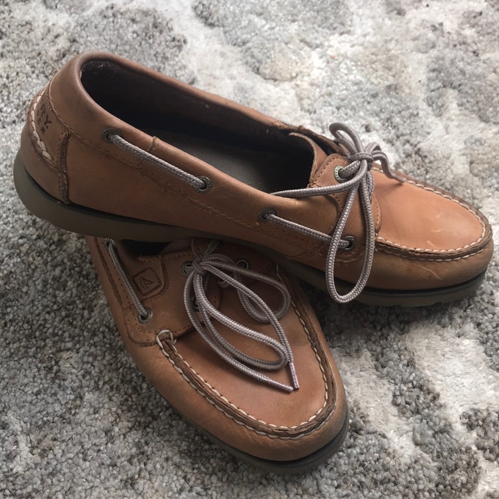 Leather Sperrys Topsiders